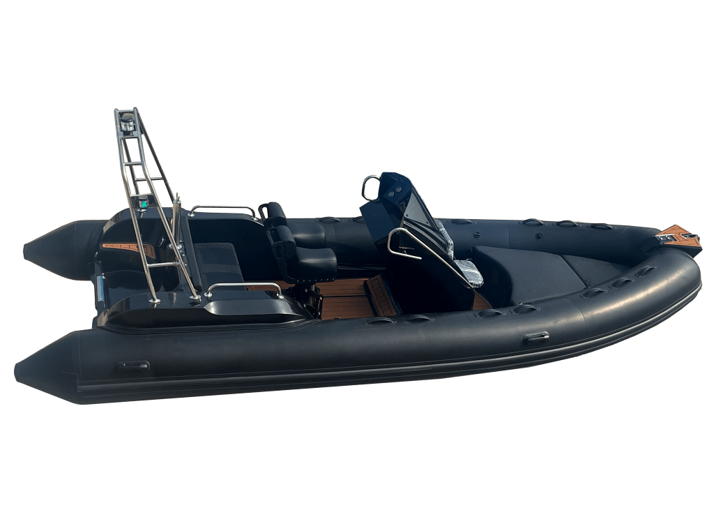 Onyx 580 Rib, 5.8m, Black hull, deck and console, EVA flooring, black suspension jockey seats, Garmin Navigation with transponder and a 100hp Suzuki outboard engine